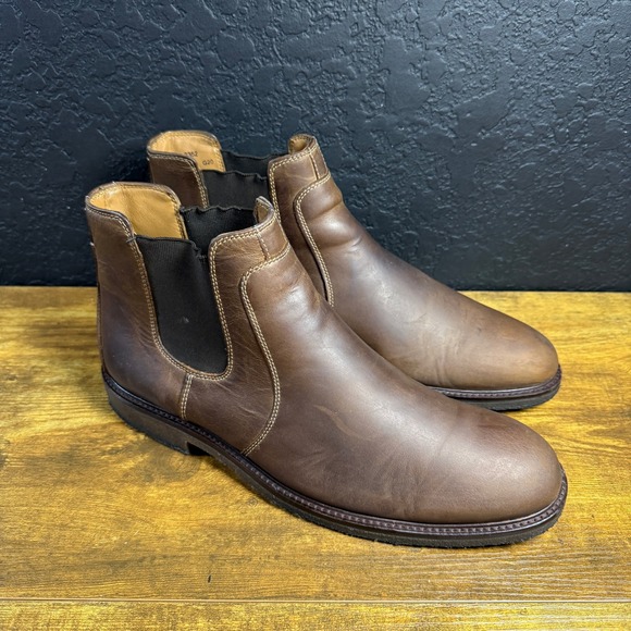 Johnston & Murphy Brown Leather Chelsea Boots Mens 11.5M 25-3352